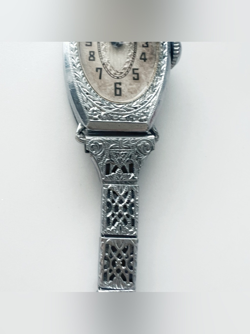 1920s antique Bulova Dauphine watch case extra strap vintage ladies art deco - Picture 4 of 12